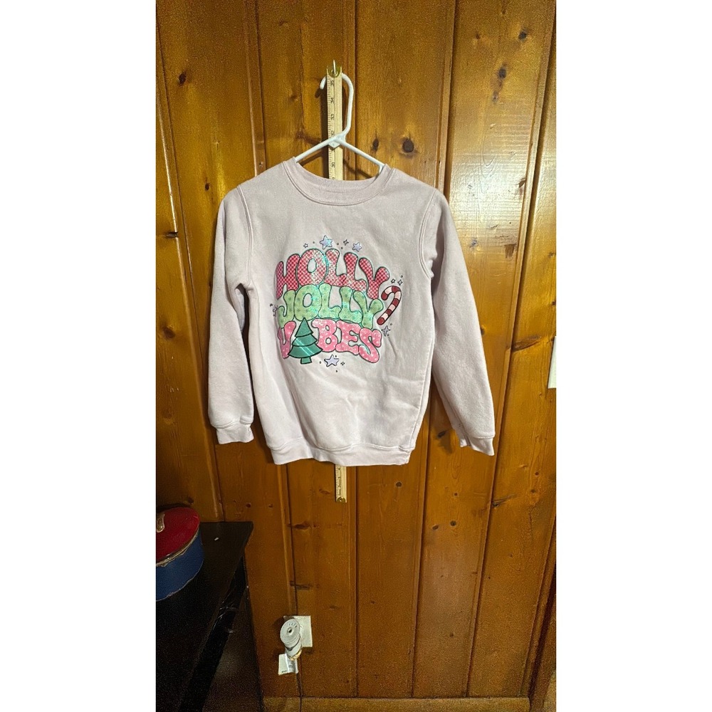Freeze Girls Holly Jolly Vibes Christmas Sweatshirt Purple XL 12/14 Holiday